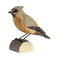 Bohemian waxwing (wood)