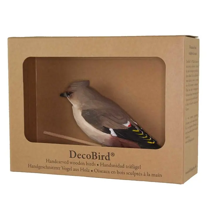 Bohemian waxwing (wood)